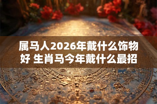 属马人2026年戴什么饰物好 生肖马今年戴什么最招财