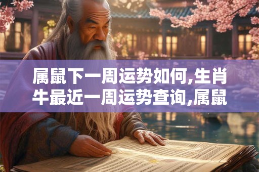 属鼠下一周运势如何,生肖牛最近一周运势查询,属鼠人下周运势早知道
