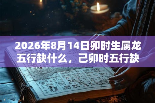 2026年8月14日卯时生属龙五行缺什么，己卯时五行缺什么