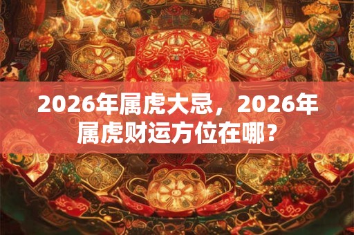 2026年属虎大忌，2026年属虎财运方位在哪？