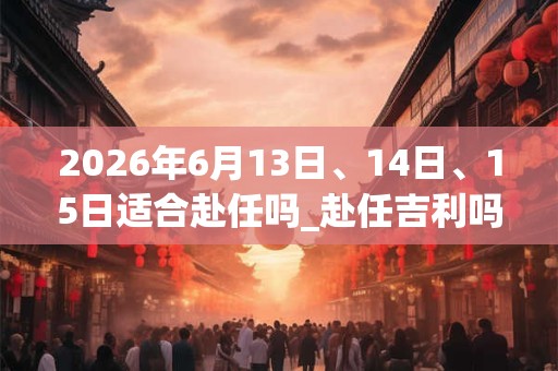 2026年6月13日、14日、15日适合赴任吗_赴任吉利吗