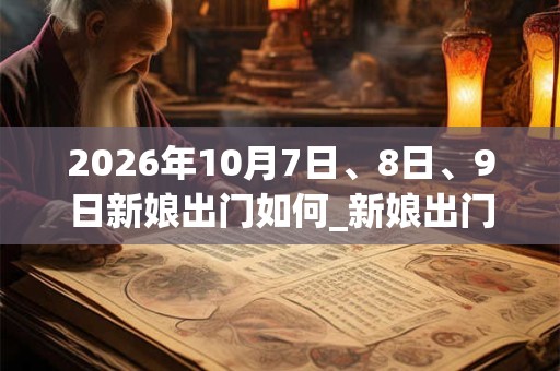 2026年10月7日、8日、9日新娘出门如何_新娘出门是吉日吗