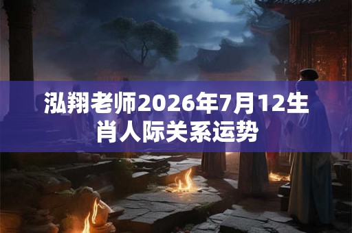 泓翔老师2026年7月12生肖人际关系运势 泓翔老师2026年7月12生肖人际关系运势