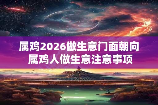 属鸡2026做生意门面朝向 属鸡人做生意注意事项