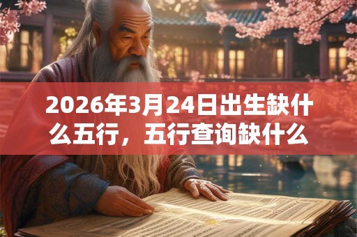 2026年3月24日出生缺什么五行，五行查询缺什么
