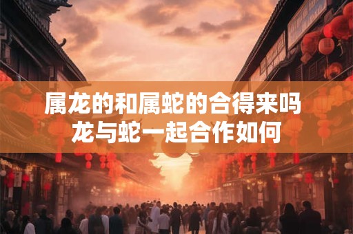 属龙的和属蛇的合得来吗 龙与蛇一起合作如何