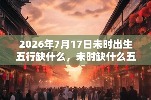2026年7月17日未时出生五行缺什么，未时缺什么五行