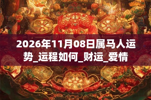 2026年11月08日属马人运势_运程如何_财运_爱情