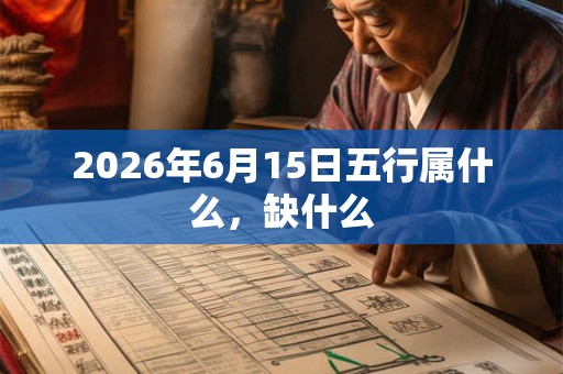 2026年6月15日五行属什么，缺什么