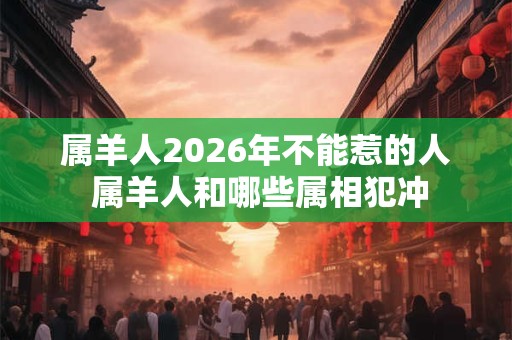 属羊人2026年不能惹的人 属羊人和哪些属相犯冲