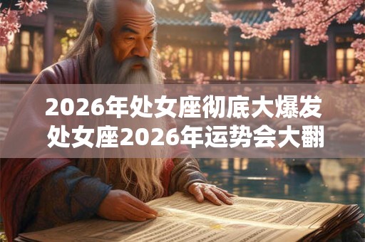 2026年处女座彻底大爆发 处女座2026年运势会大翻身吗