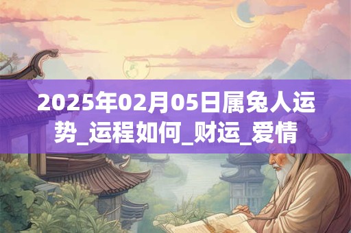 2025年02月05日属兔人运势_运程如何_财运_爱情