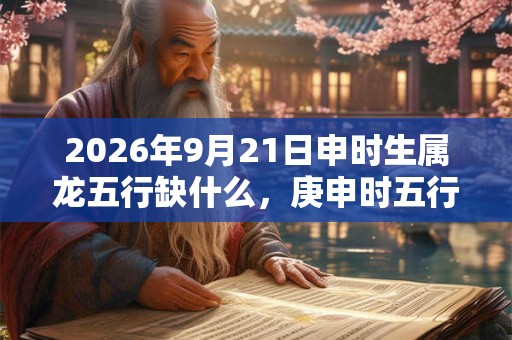 2026年9月21日申时生属龙五行缺什么，庚申时五行缺什么