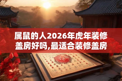 属鼠的人2026年虎年装修盖房好吗,最适合装修盖房的月份