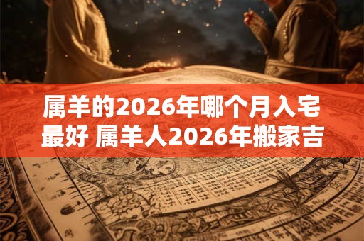 属羊的2026年哪个月入宅最好 属羊人2026年搬家吉日查询