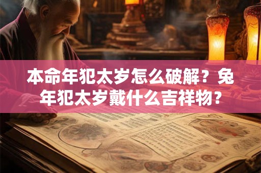 本命年犯太岁怎么破解？兔年犯太岁戴什么吉祥物？