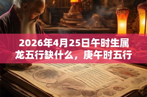 2026年4月25日午时生属龙五行缺什么，庚午时五行缺什么