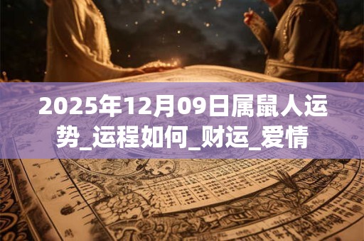 2025年12月09日属鼠人运势_运程如何_财运_爱情