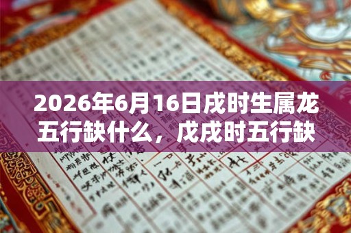 2026年6月16日戌时生属龙五行缺什么,戊戌时五行缺什么 2026年6月16日戌时生属龙五行缺什么,戊戌时五行缺什么