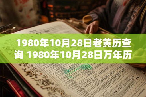 1980年10月28日老黄历查询 1980年10月28日万年历黄道吉日