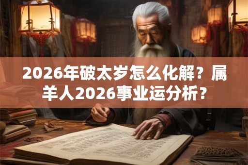 2026年破太岁怎么化解？属羊人2026事业运分析？
