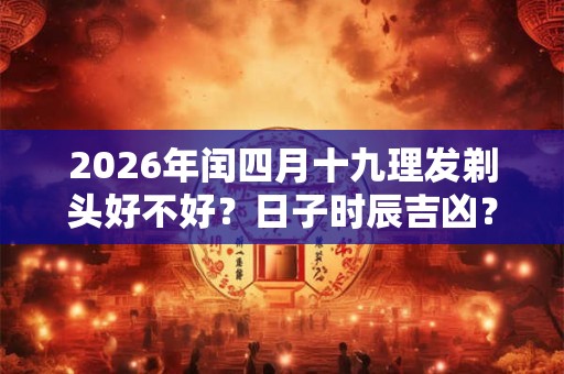 2026年闰四月十九理发剃头好不好？日子时辰吉凶？