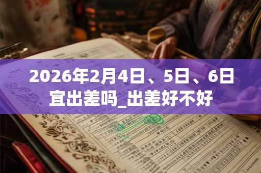 2026年2月4日、5日、6日宜出差吗_出差好不好