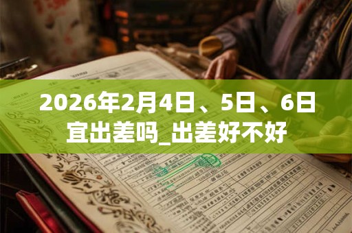2026年2月4日、5日、6日宜出差吗_出差好不好