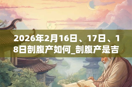 2026年2月16日、17日、18日剖腹产如何_剖腹产是吉日吗