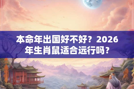 本命年出国好不好？2026年生肖鼠适合远行吗？