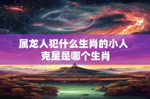 属龙人犯什么生肖的小人 克星是哪个生肖