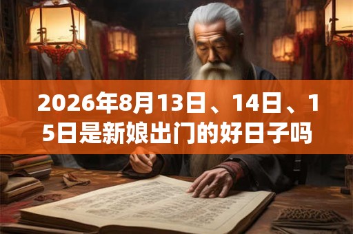 2026年8月13日、14日、15日是新娘出门的好日子吗_新娘出门可以吗