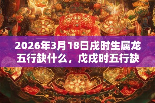 2026年3月18日戌时生属龙五行缺什么，戊戌时五行缺什么