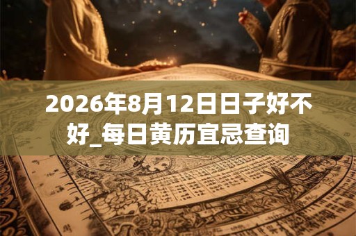 2026年8月12日日子好不好_每日黄历宜忌查询