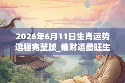 2026年6月11日生肖运势运程完整版_偏财运最旺生肖