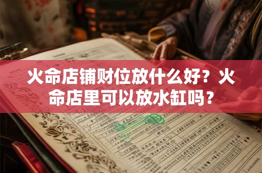 火命店铺财位放什么好？火命店里可以放水缸吗？
