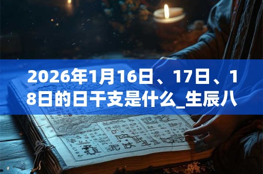 2026年1月16日、17日、18日的日干支是什么_生辰八字 2026年1月16日、17日、18日的日干支是什么_生辰八字