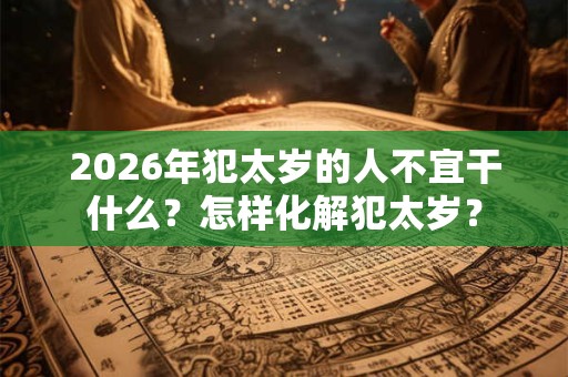 2026年犯太岁的人不宜干什么？怎样化解犯太岁？