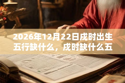 2026年12月22日戌时出生五行缺什么，戌时缺什么五行