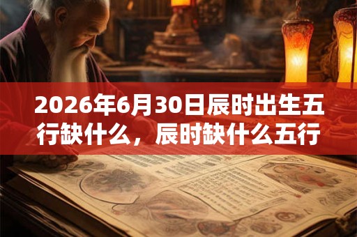 2026年6月30日辰时出生五行缺什么，辰时缺什么五行
