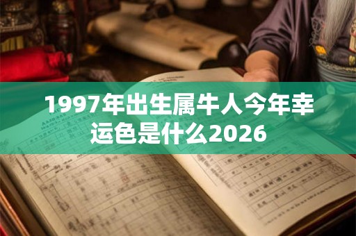 1997年出生属牛人今年幸运色是什么2026
