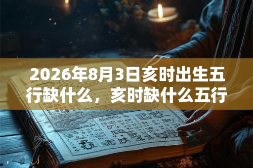 2026年8月3日亥时出生五行缺什么,亥时缺什么五行 2026年8月3日亥时出生五行缺什么,亥时缺什么五行