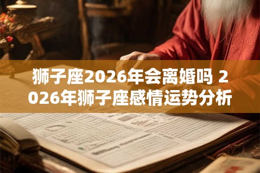 狮子座2026年会离婚吗 2026年狮子座感情运势分析