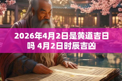 2026年4月2日是黄道吉日吗 4月2日时辰吉凶 2026年4月2日是黄道吉日吗 4月2日时辰吉凶