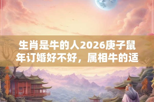 生肖是牛的人2026庚子鼠年订婚好不好，属相牛的适配生肖！
