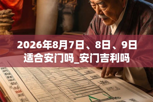 2026年8月7日、8日、9日适合安门吗_安门吉利吗