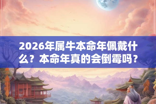 2026年属牛本命年佩戴什么？本命年真的会倒霉吗？
