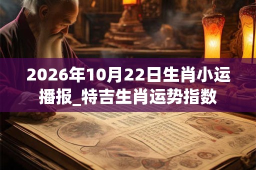 2026年10月22日生肖小运播报_特吉生肖运势指数