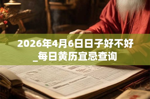 2026年4月6日日子好不好_每日黄历宜忌查询