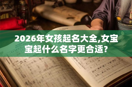 2026年女孩起名大全,女宝宝起什么名字更合适？